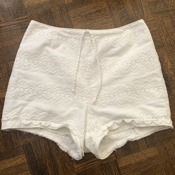 THE GREAT. Pants - ON SALE 💚 High Waisted Crochet Lace Shorts